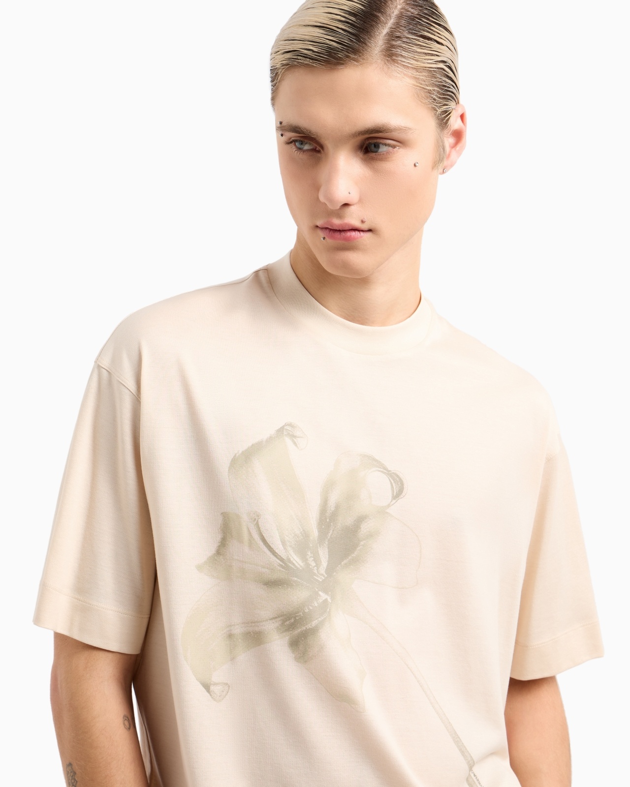 ASV LYOCELL BLEND JERSEY OVERSIZED T-SHIRT WITH LILY PRINT - 5