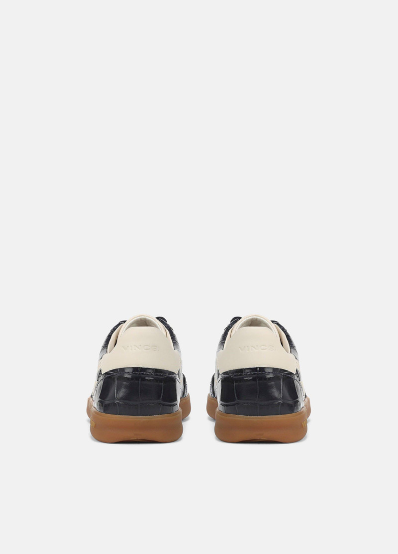 Vince Oasis Croc-Embossed Leather Sneaker outlook