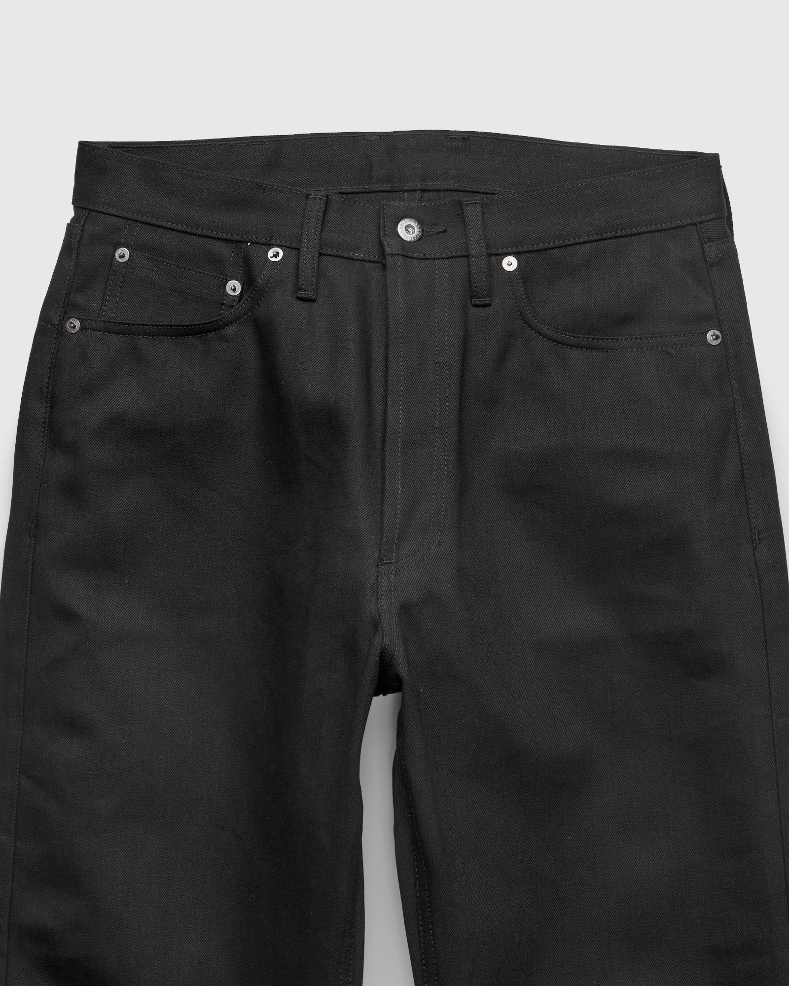 RS-220x 14.5oz Solid Black Selvedge Denim - Relaxed Straight Fit - 5