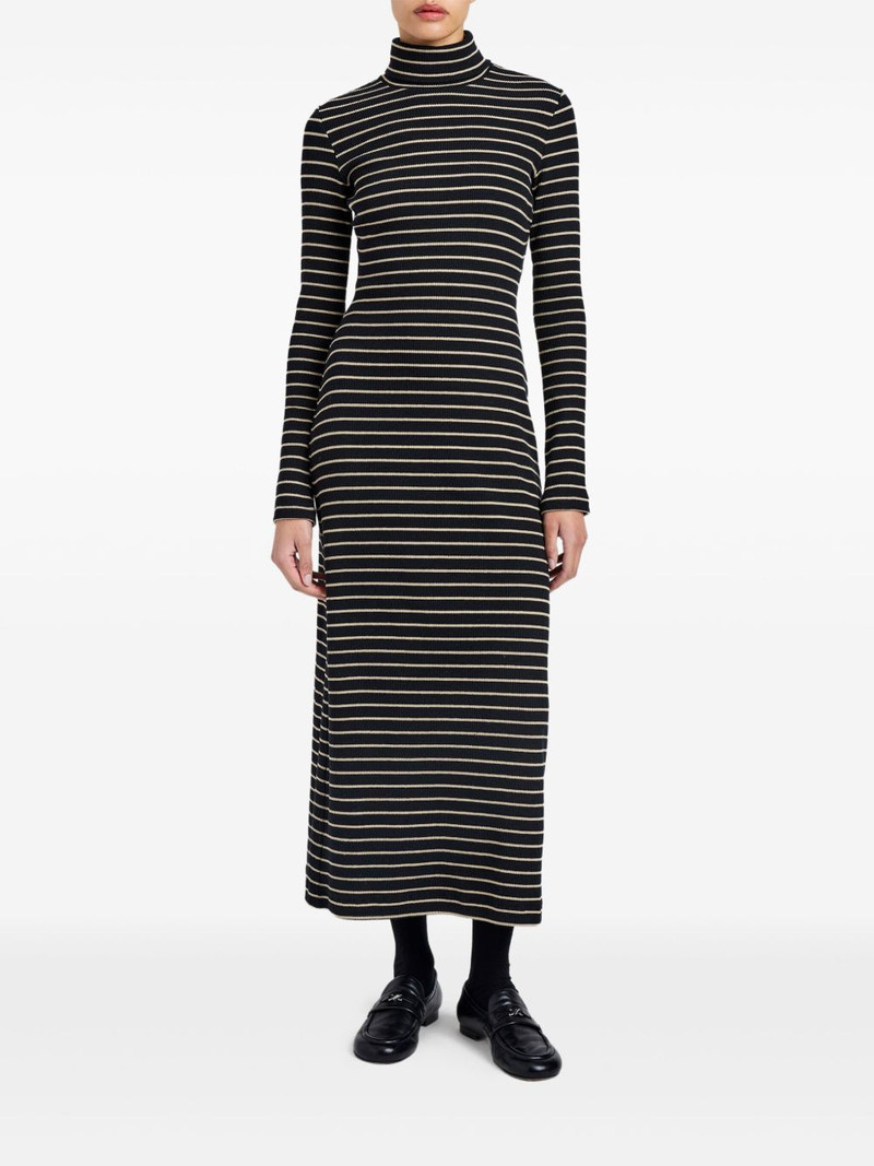 Proenza Schouler Frances ribbed striped midi dress outlook