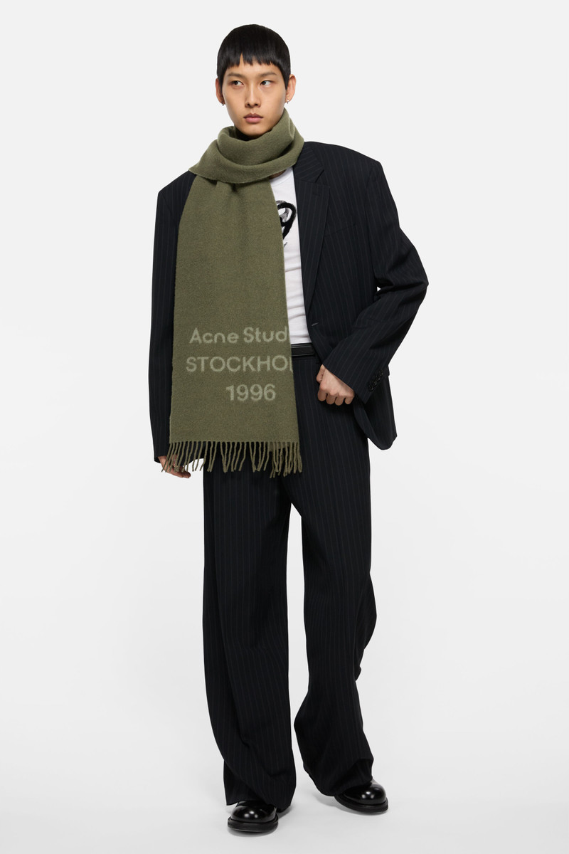 Logo scarf - Wide - Olive green 3