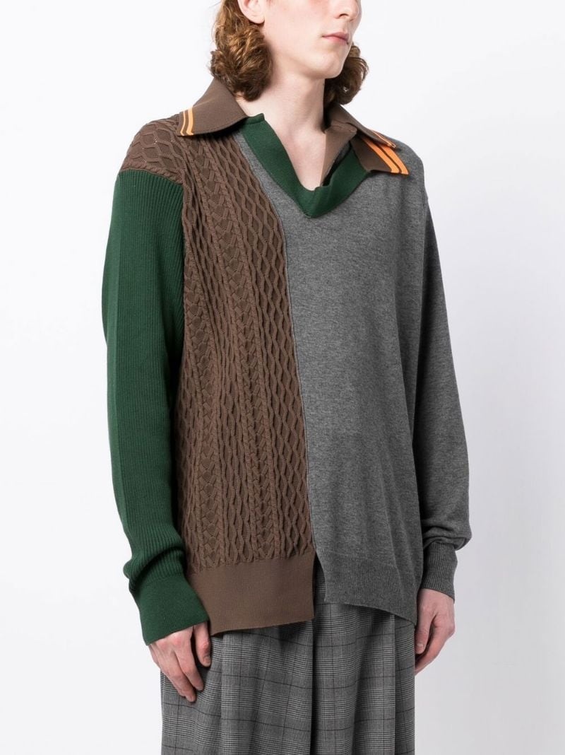 patchwork panelled-knit jumper - 3