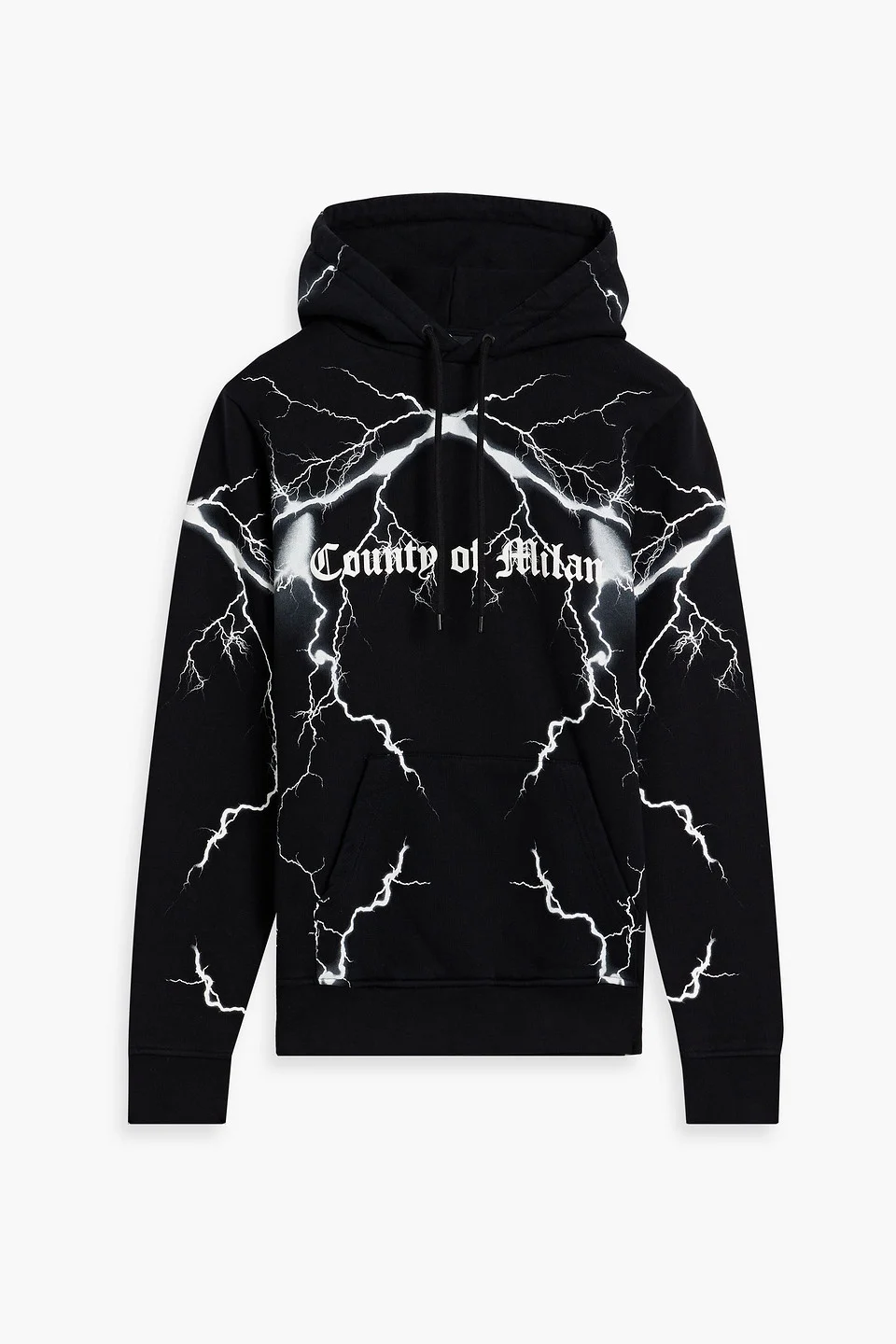 Printed cotton-fleece hoodie - 1