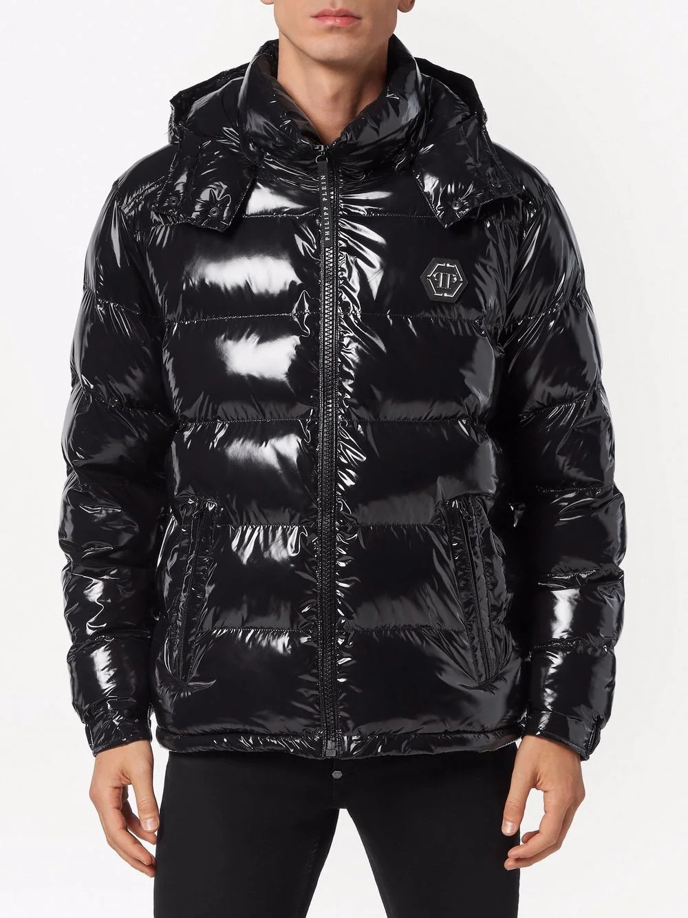 high-shine padded jacket - 3