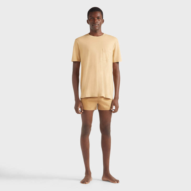 Vilebrequin Men Solid Organic cotton T-shirt Natural Colors outlook
