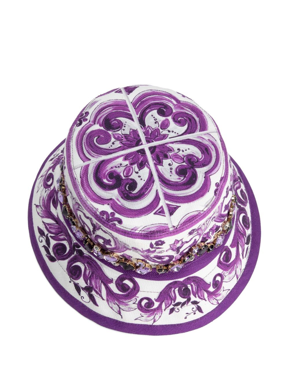 Maiolica-print bucket hat - 2