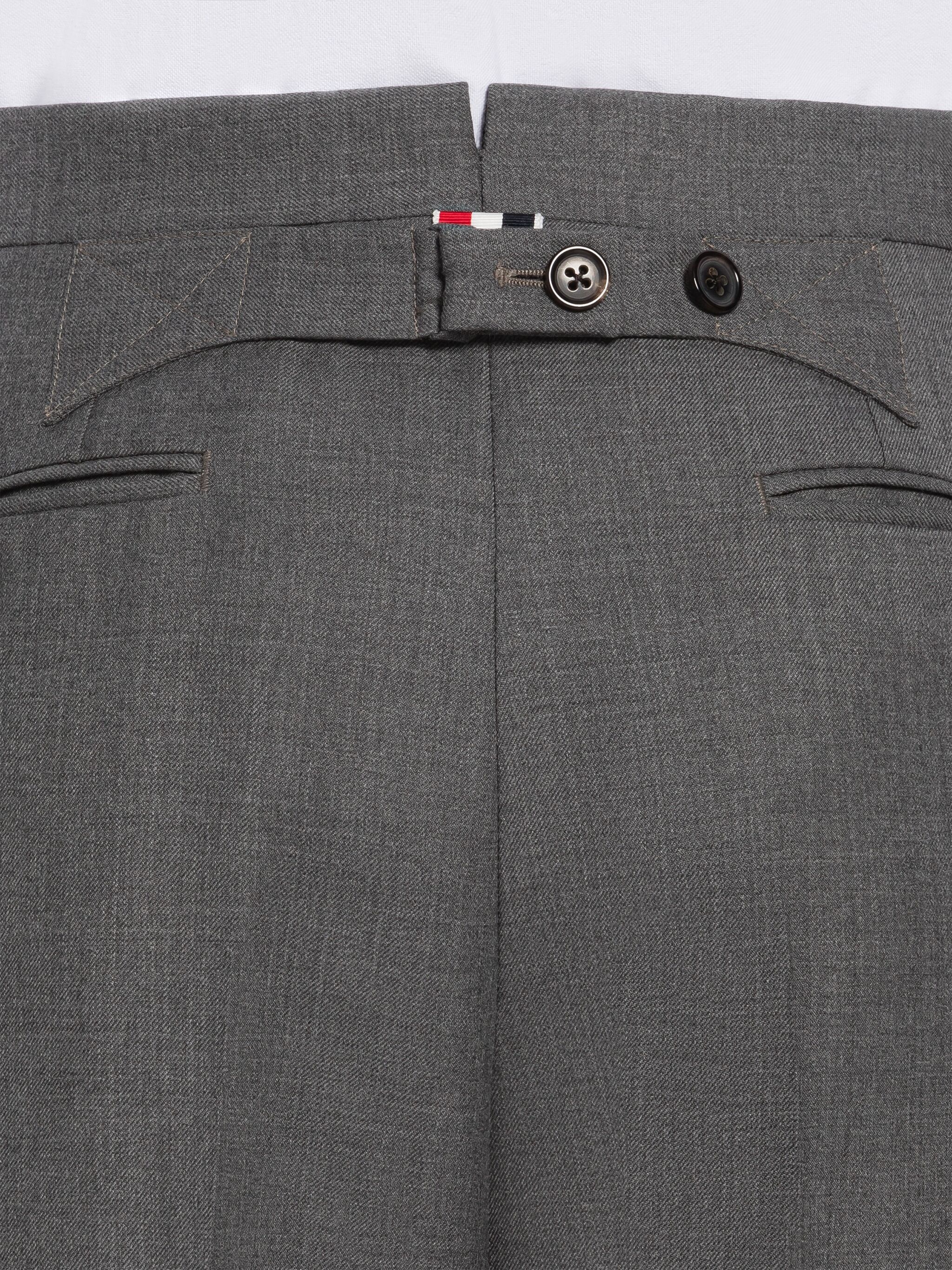 Medium Grey Super 120's Twill Menswear Fit Classic Trouser - 9