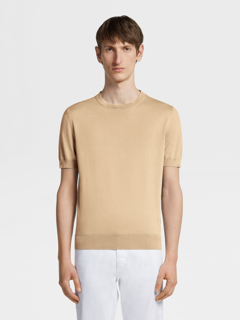 ZEGNA PEACH COLOR PREMIUM COTTON T-SHIRT outlook