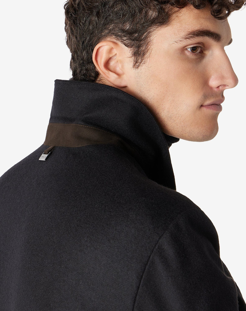Black stretch cashmere jacket 4