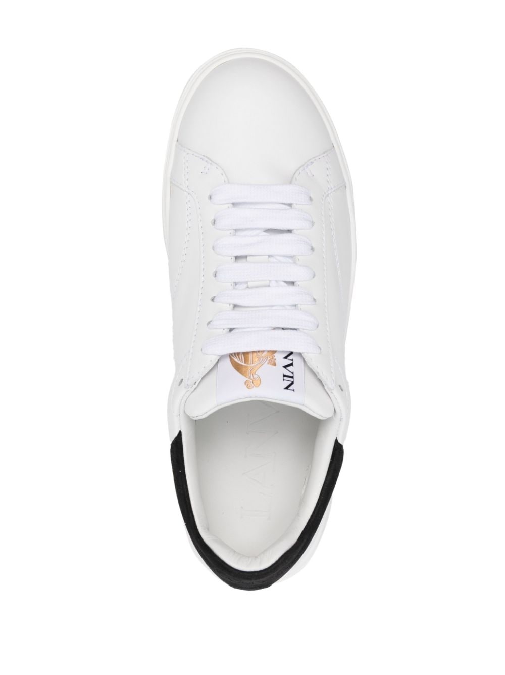 logo-patch lace-up sneakers - 4