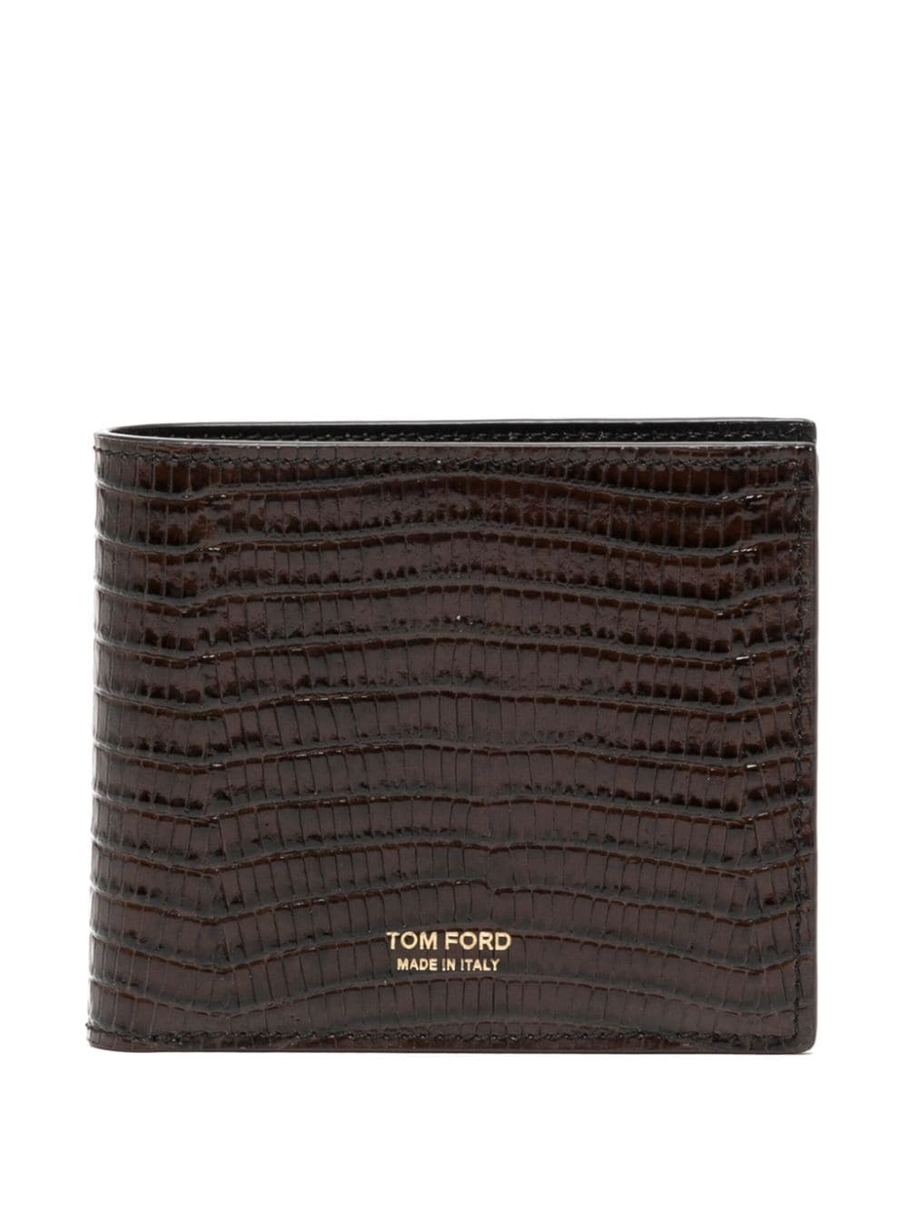 debossed leather wallet - 1