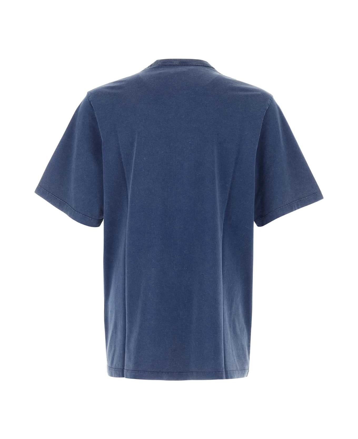 Blue Cotton T-shirt - 2