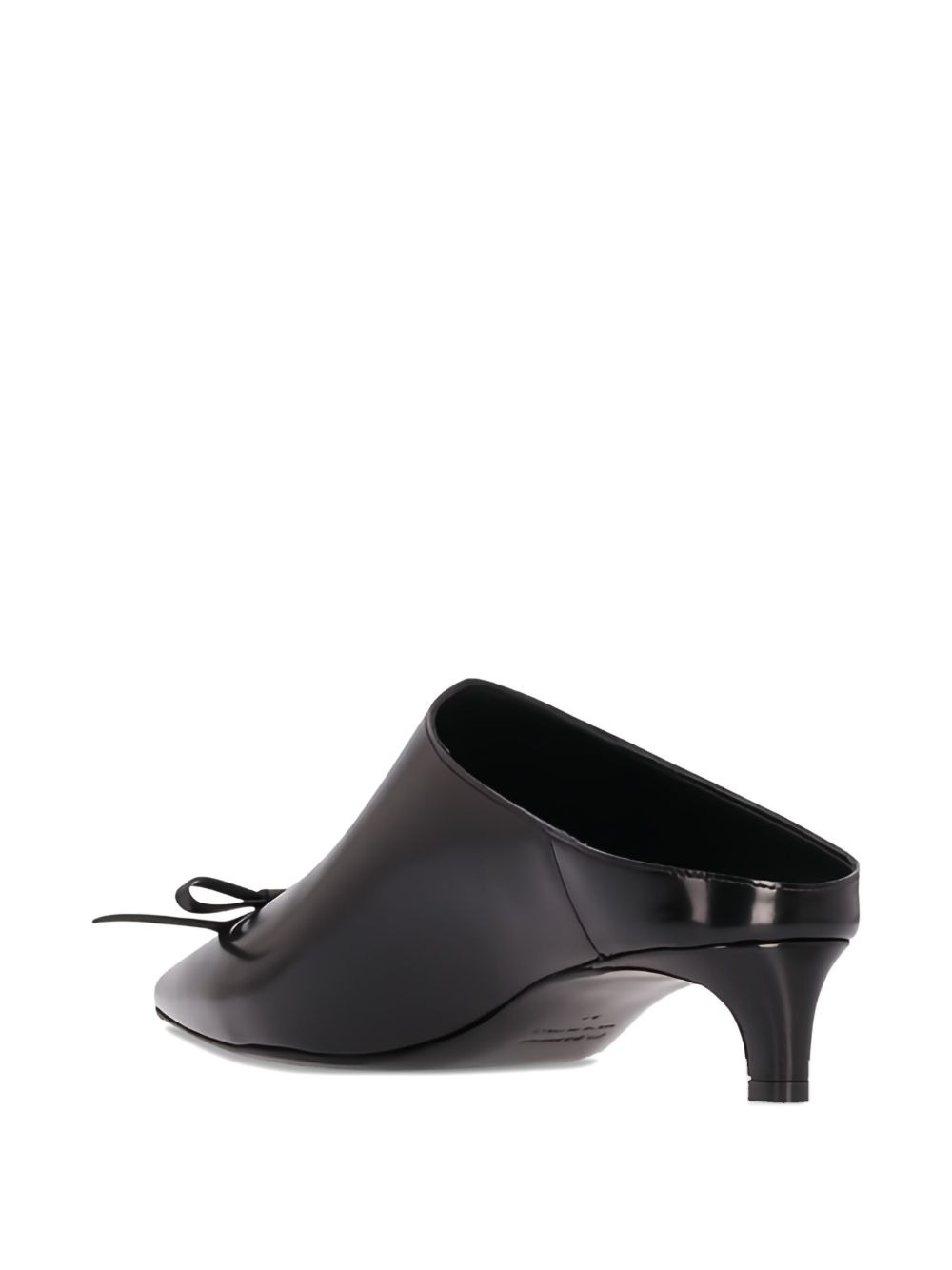 25mm bow-detail leather mules - 4