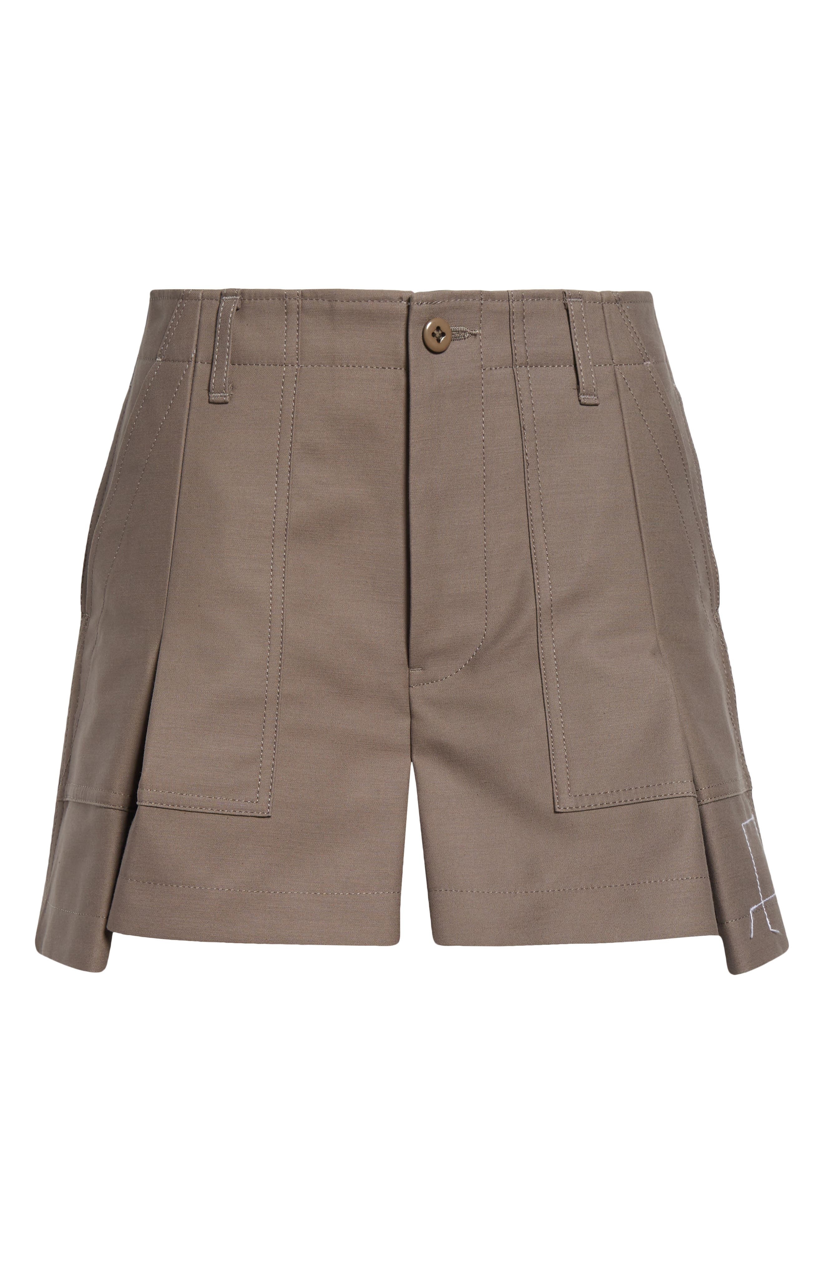 Sacai Cotton Shorts in Taupe at Nordstrom - 5