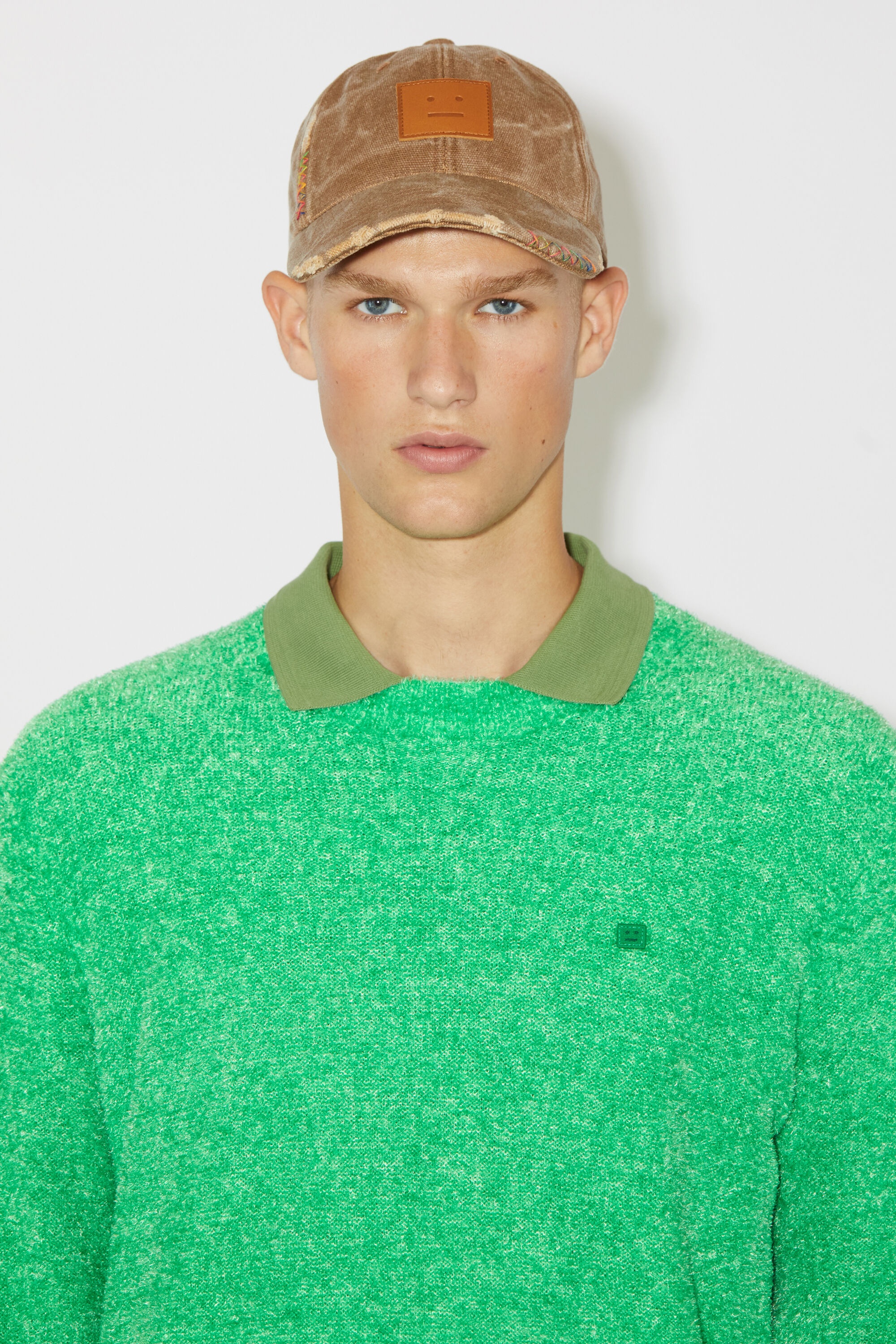 Crew neck knit jumper - Bright Green - 4