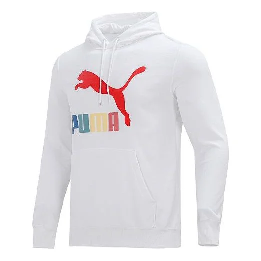 PUMA Contrasting Colors Logo Printing Knit White 535290-02 - 1