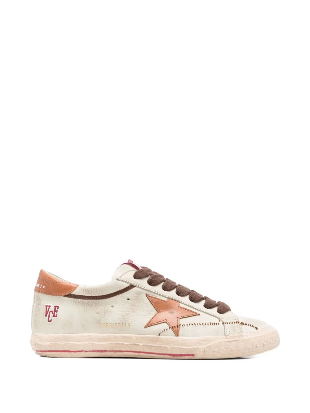 star-applique leather sneakers - 1