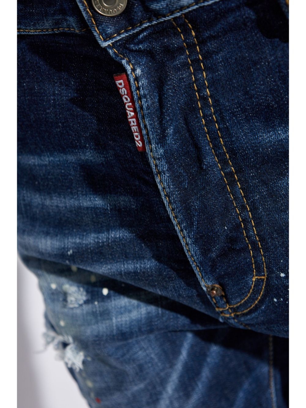 paint-splatter jeans - 5