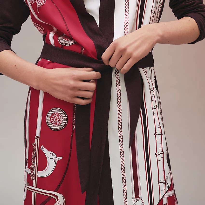 "Cannes et Cannes" long twillaine vest - 4
