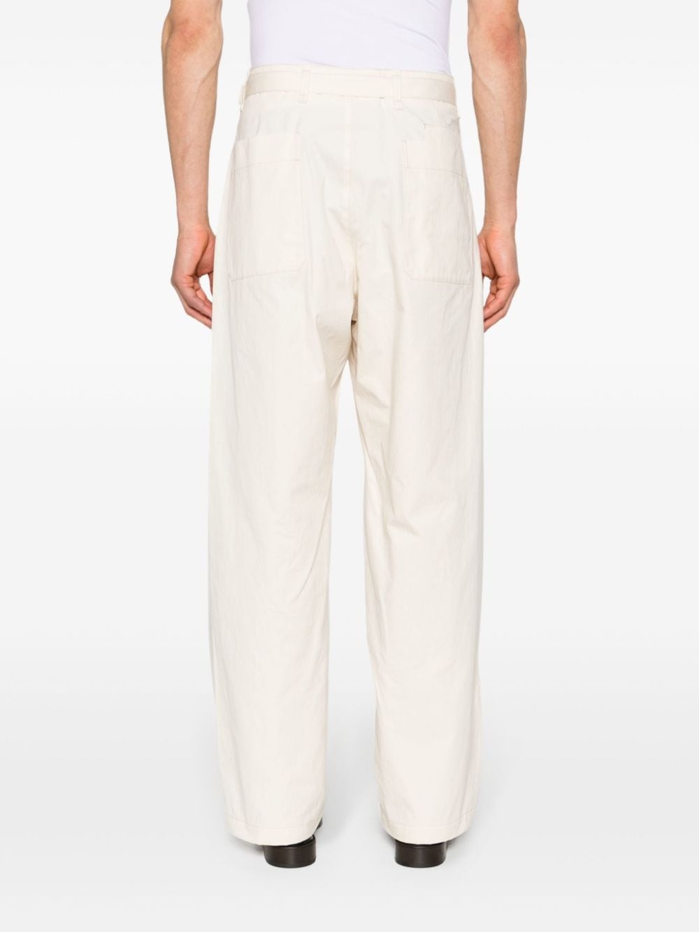 mid-rise straight-leg trousers - 4