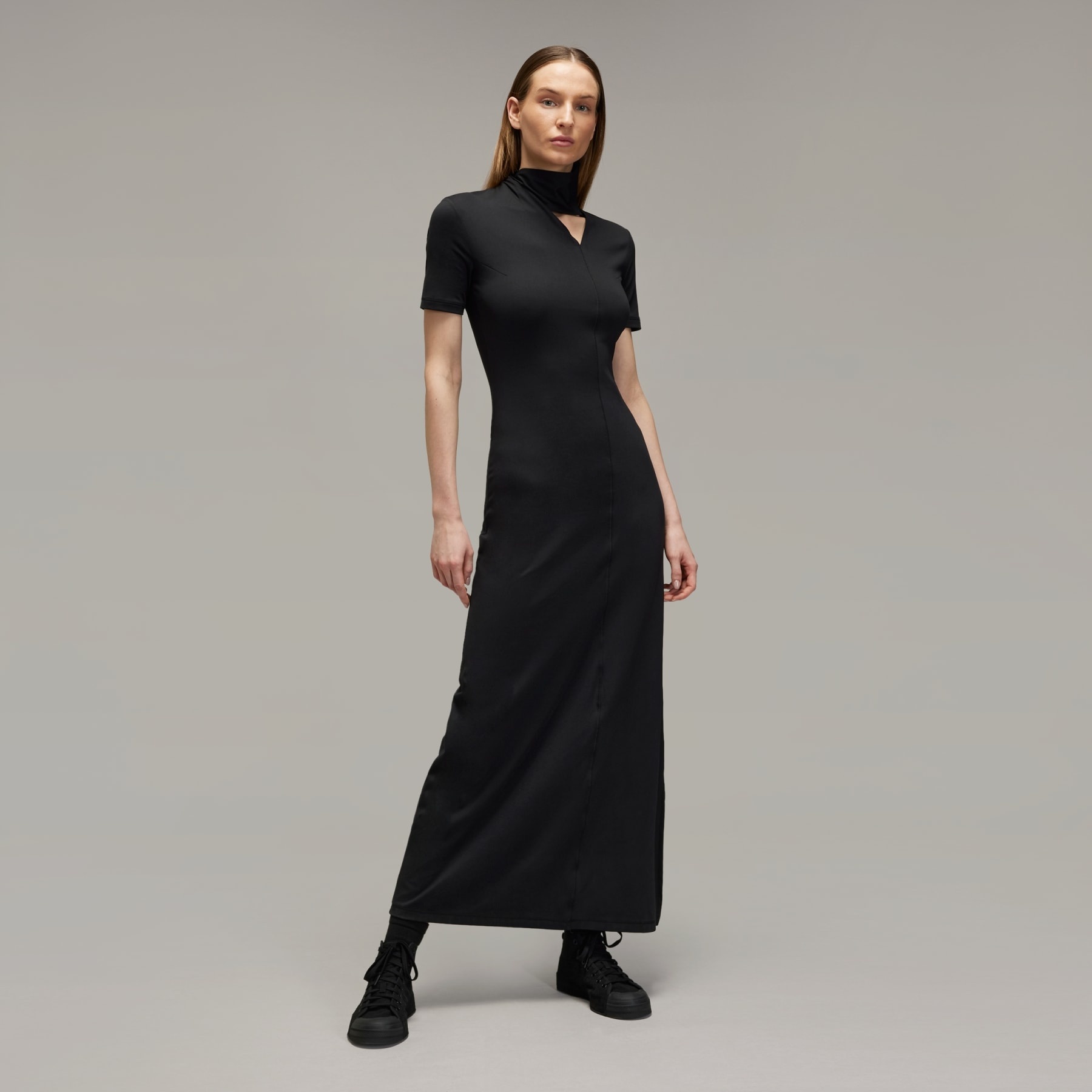 Y-3 Fitted Neck Closure Dress - 2
