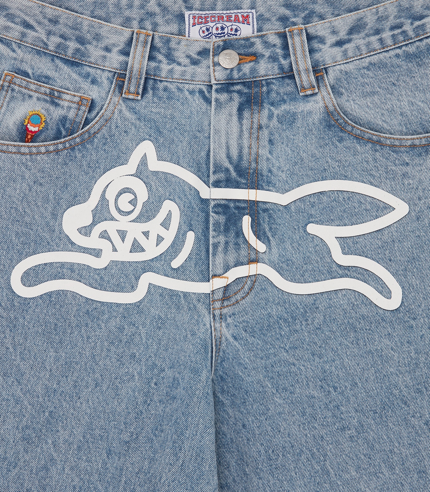 RUNNING DOG TRIPLE SCOOP DENIM PANT - 4