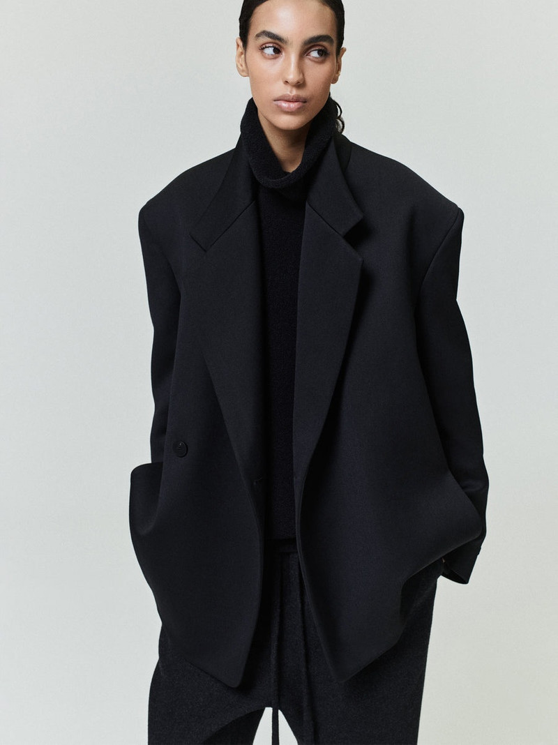 Satin Wool Double Breasted Blazer 4