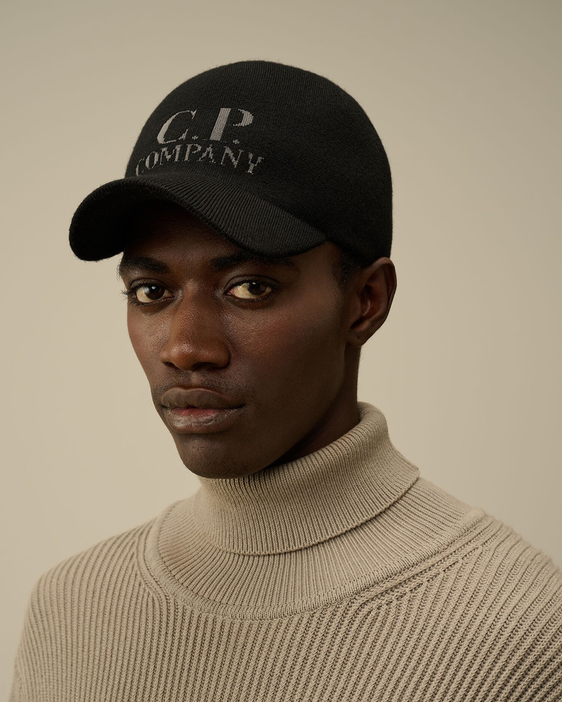 C.P. Company Extrafine Merino Wool Logo Cap outlook