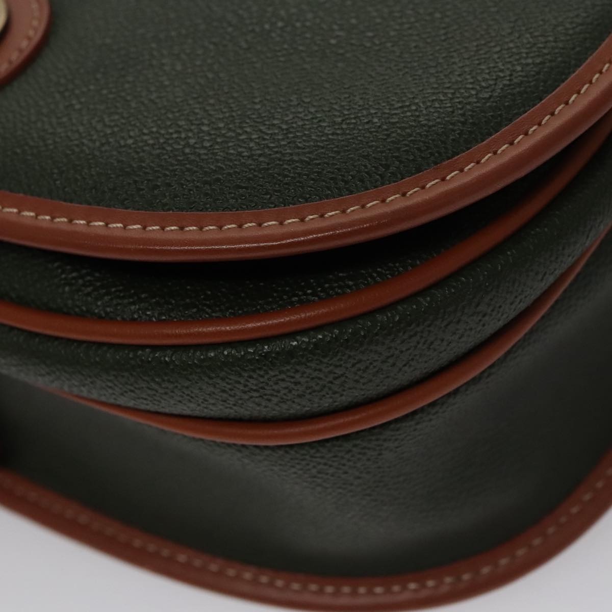 Burberry Shoulder Bag Pvc Leather Green Brown Gold - 10