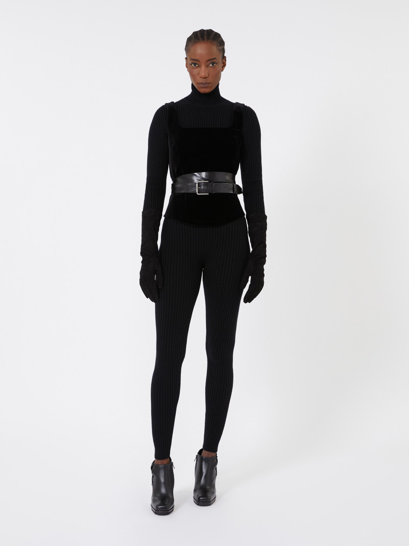 Max Mara ARAL1234 Wool and cashmere ribbed turtleneck outlook