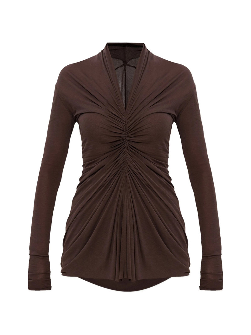 Rick Owens Draped V-neck Top 1