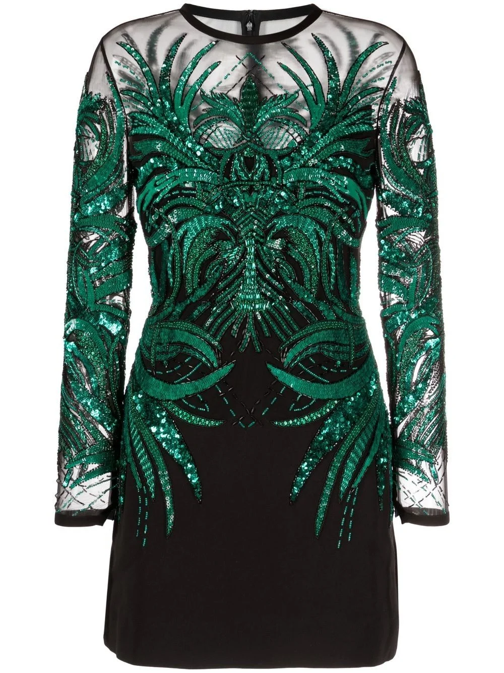 bead-embroidered minidress - 1