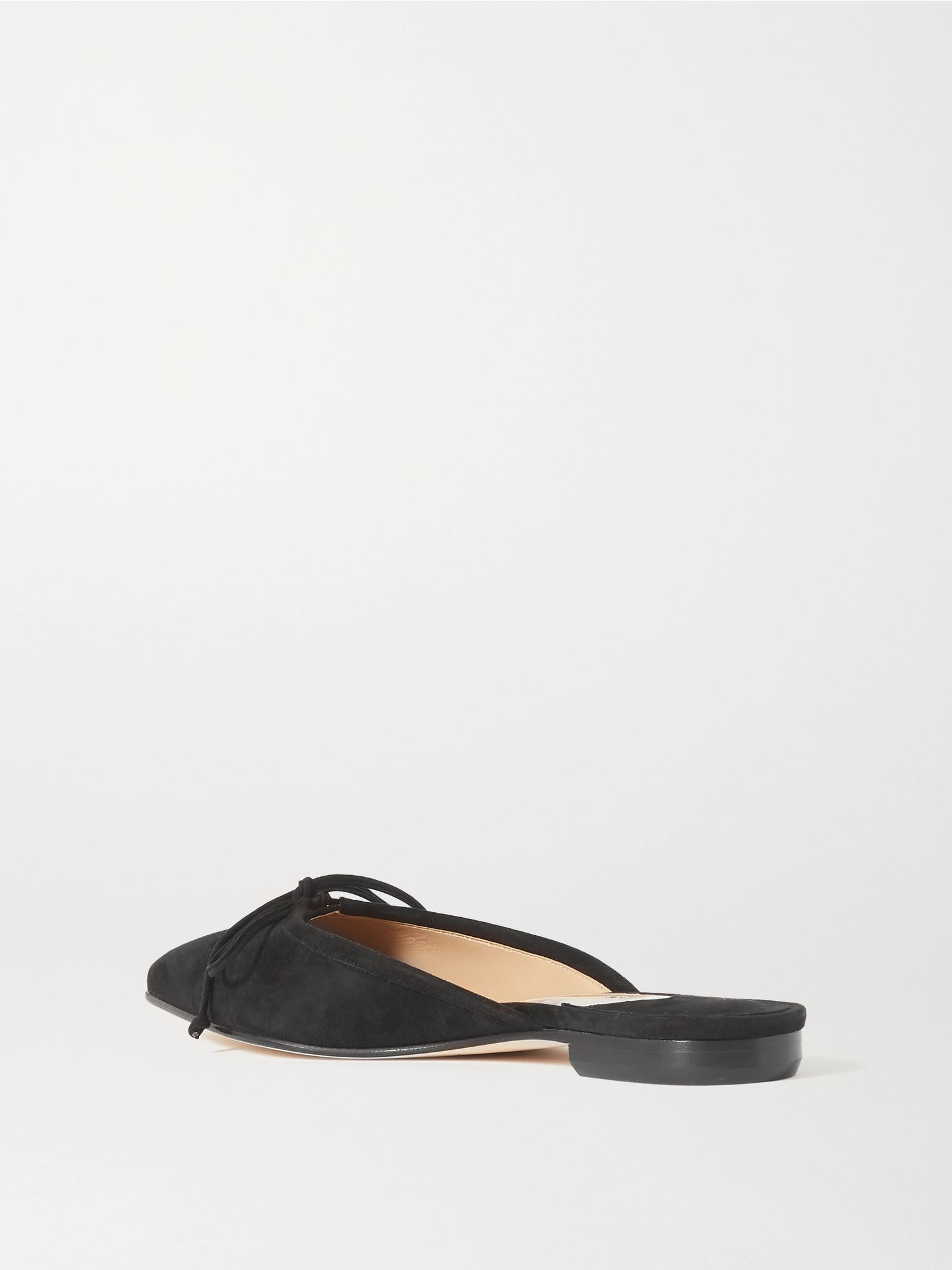 Ballerimu bow-detailed suede mules Black - 3