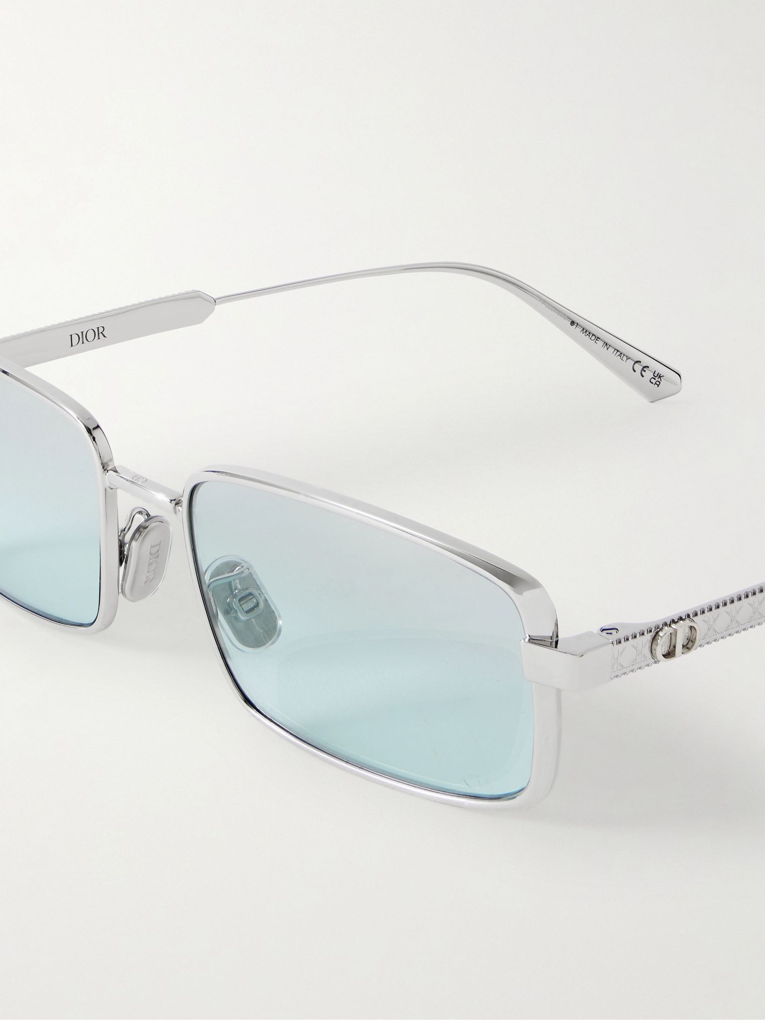 DiorCannage S2U rectangular-frame silver-tone sunglasses Silver - 3