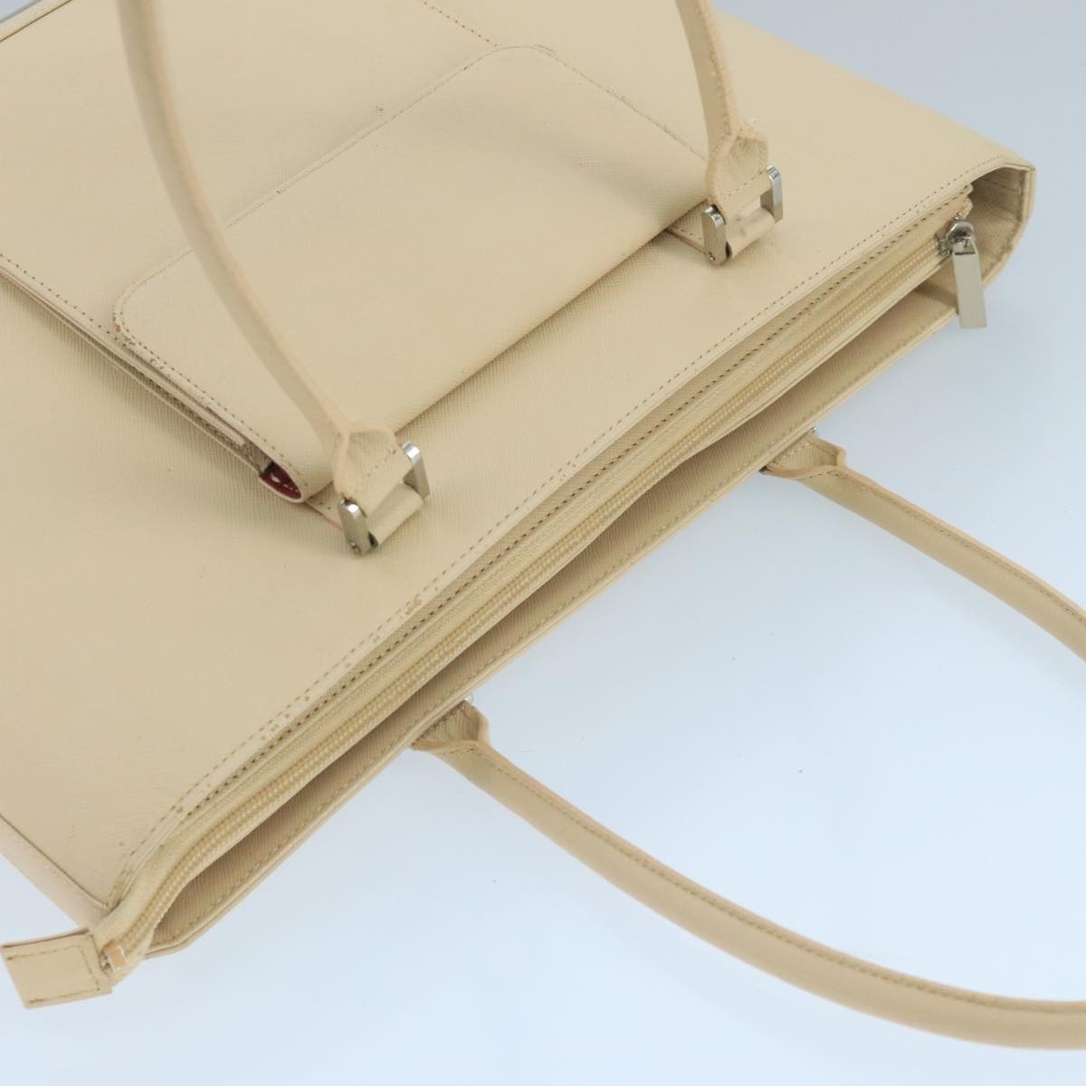 Burberry Shoulder Bag Leather White Silver - 6