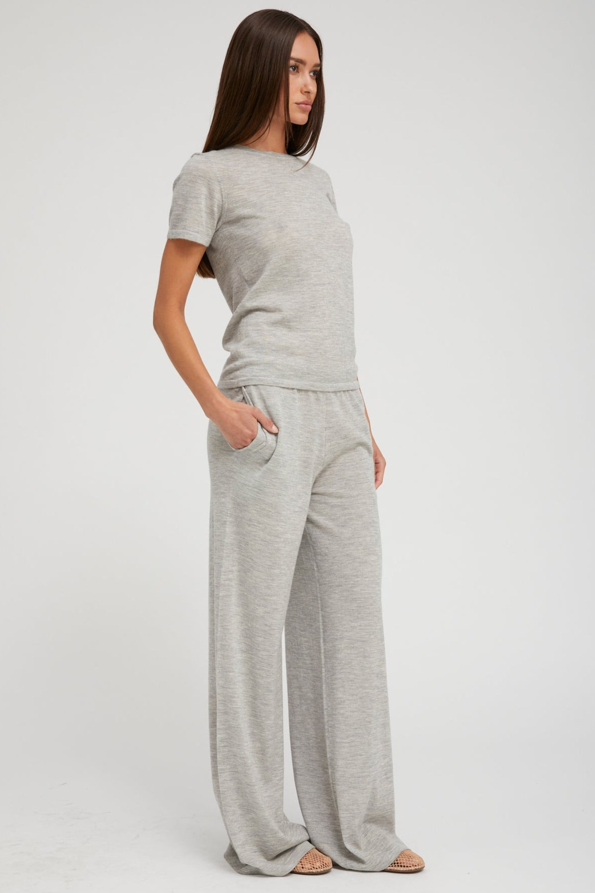 OXFORD ULTRA FINE CASHMERE TEE - 3