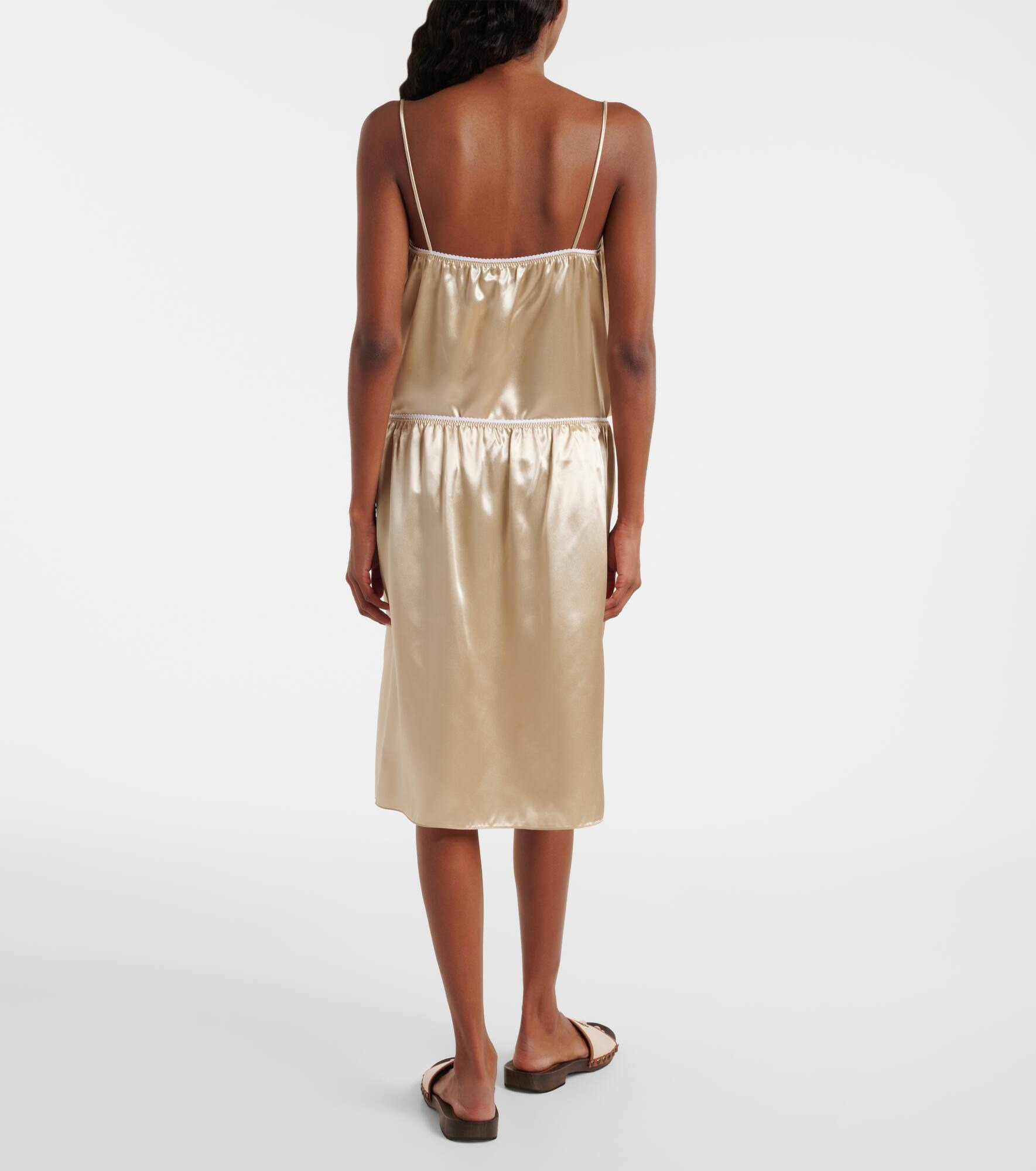Satin midi skirt - 3