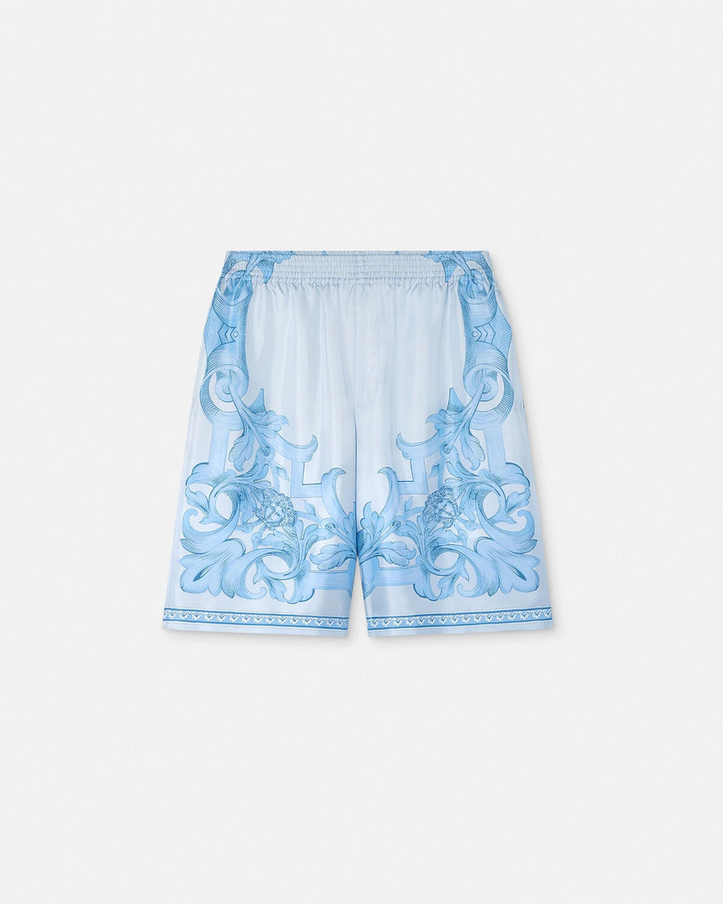 Architectural Baroque Silk Shorts 1