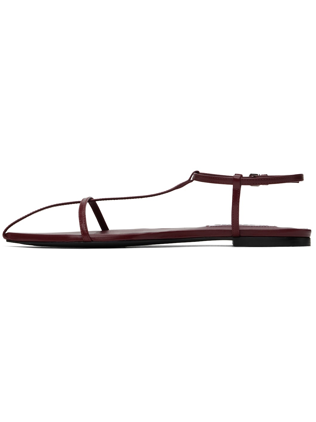Burgundy Pointed Toe Sandals - 3