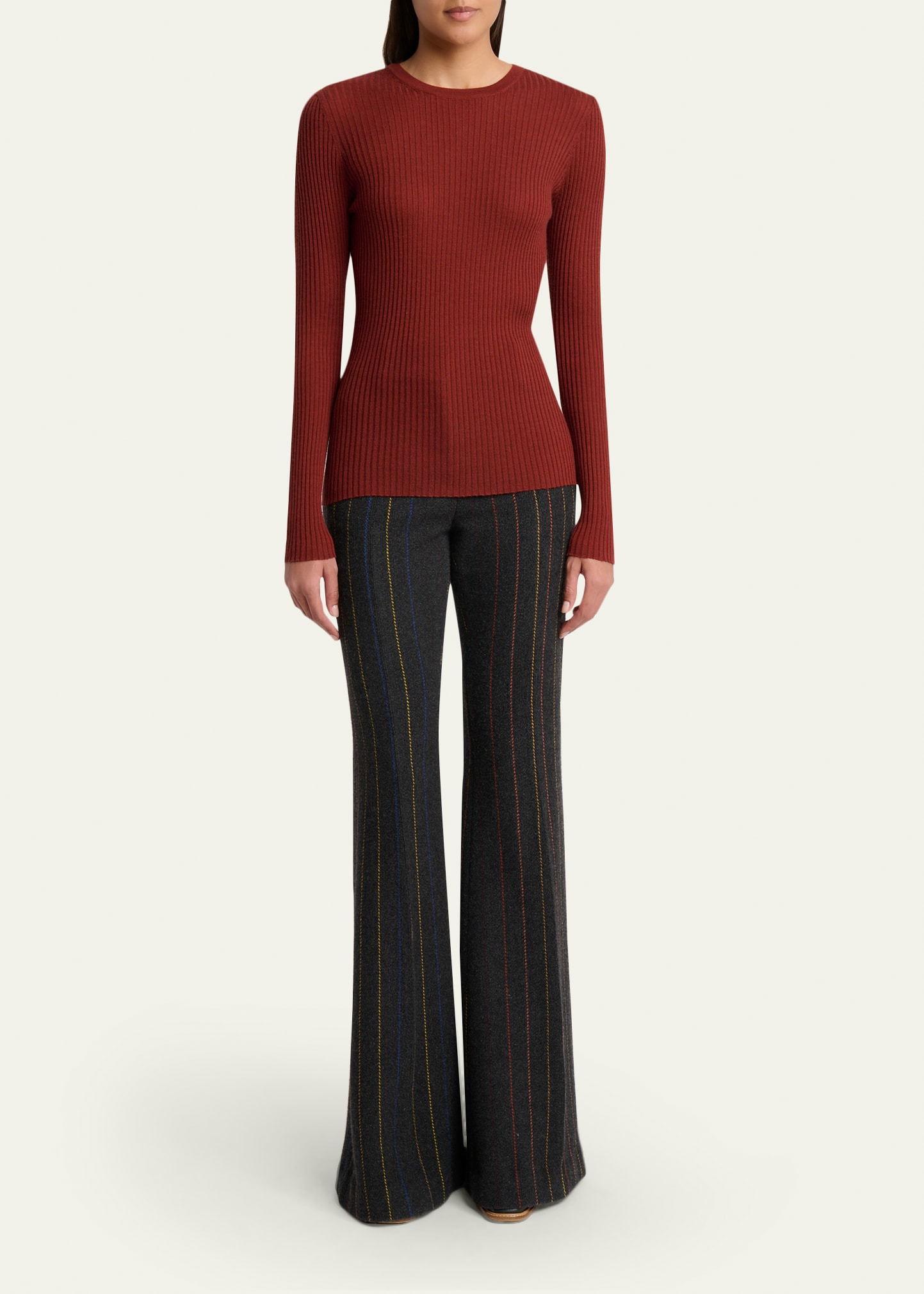 Browning Cashmere-Silk Crewneck Sweater - 2