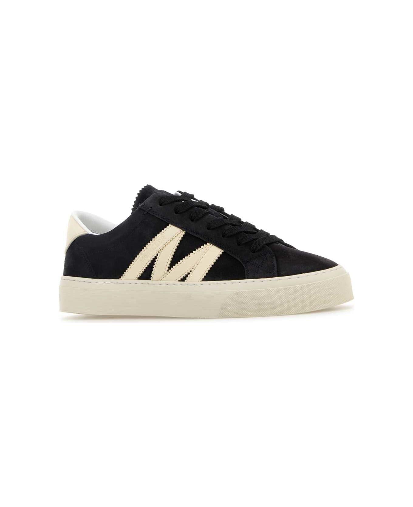 スニーカー MONCLER Blue Suede Monaco 2 Sneakers Moncler 