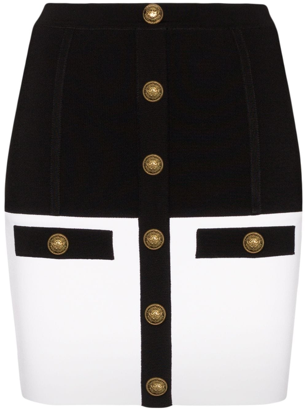 two-tone mini skirt - 1