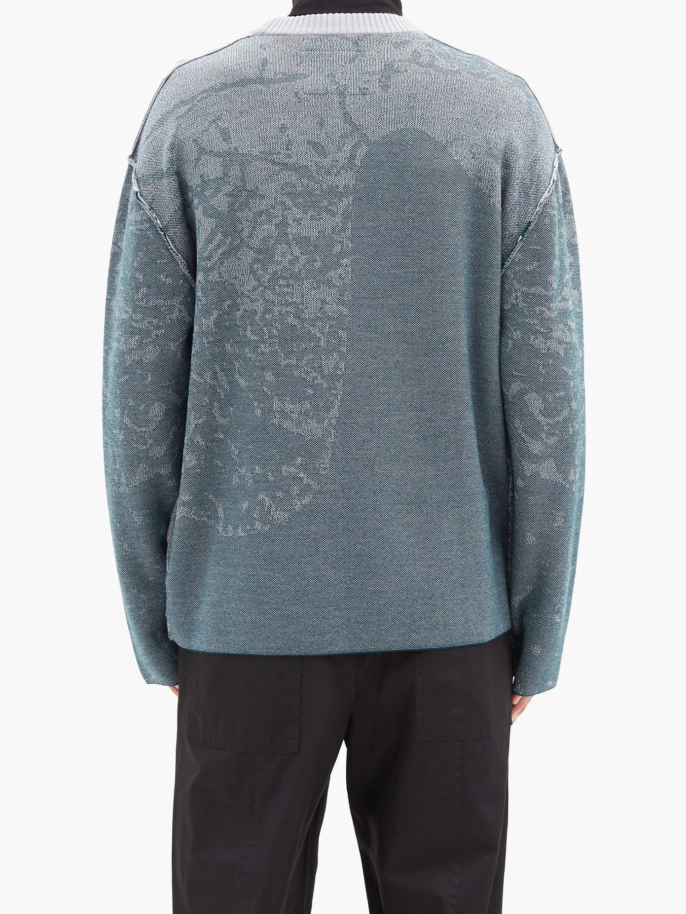 Shattered Glass-jacquard wool sweater - 5