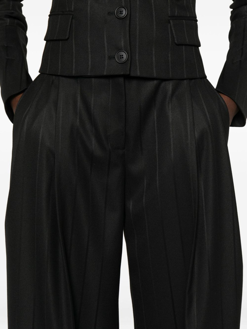pleated pinstripe trousers 5