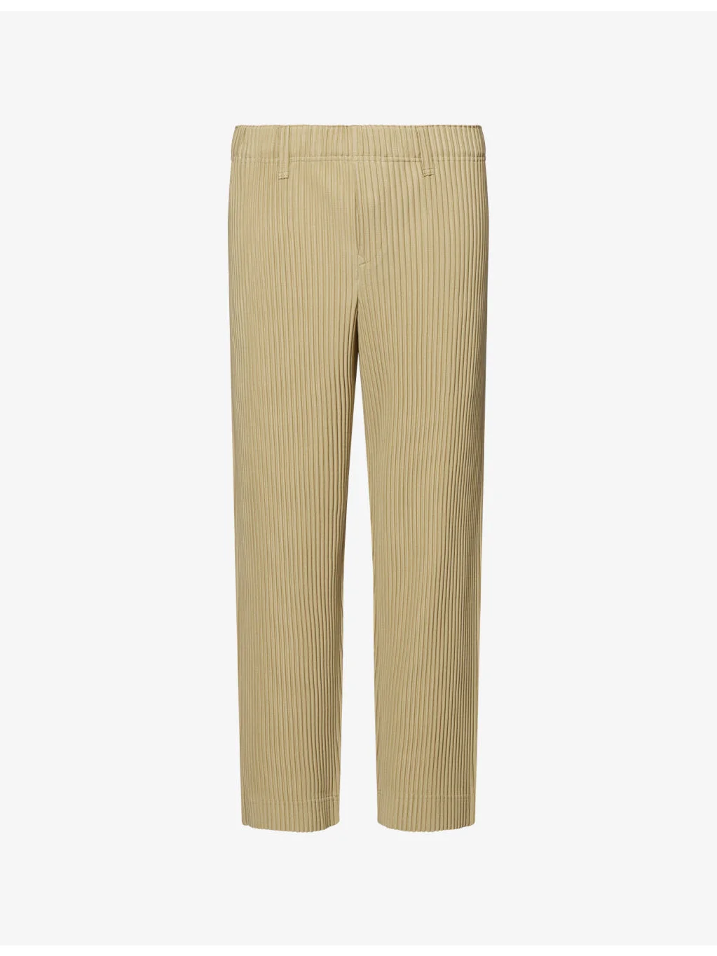 Straight-Leg Pleated Knit Trousers - 1