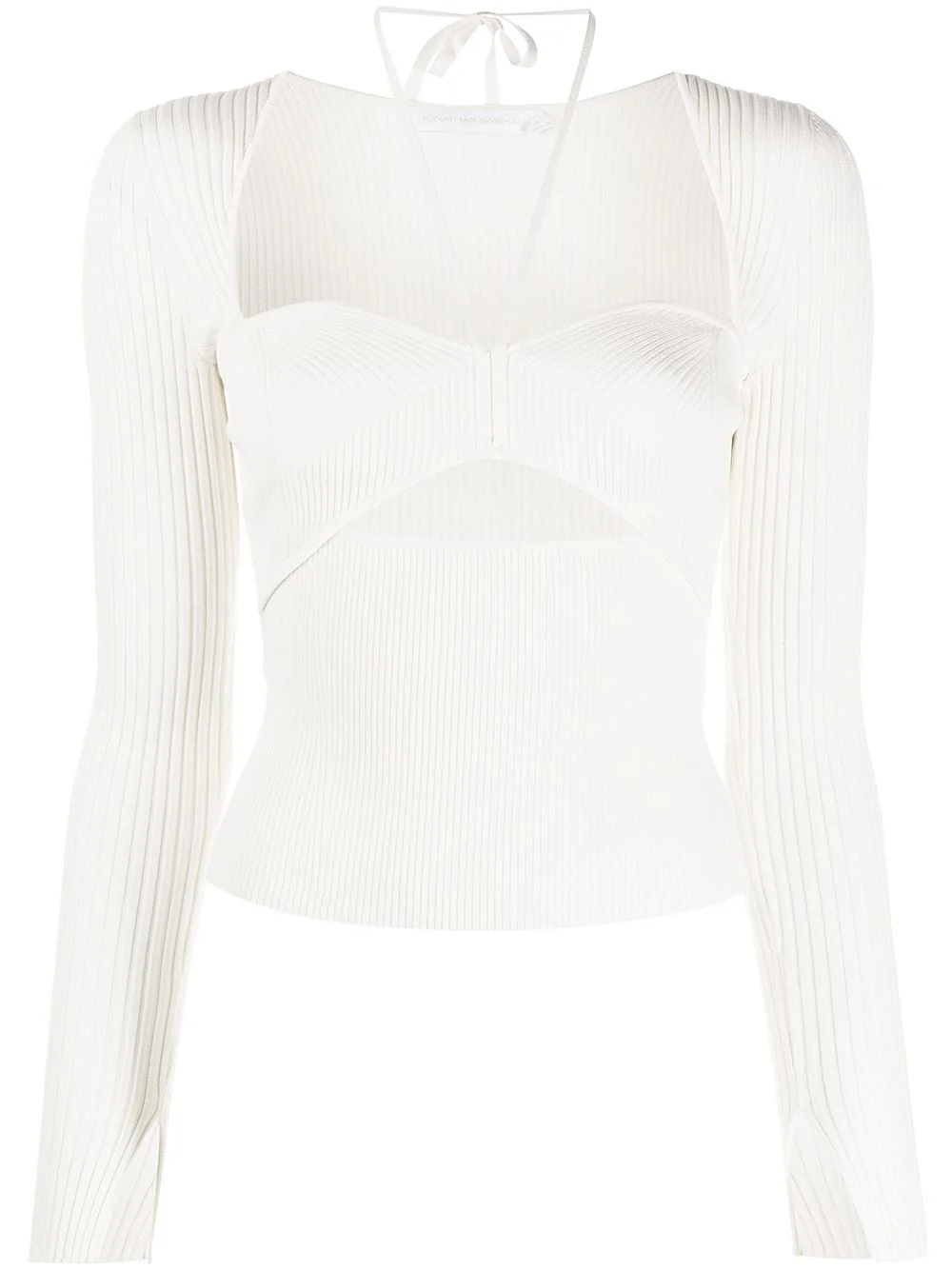 Alexia cut-out detail knitted top - 1