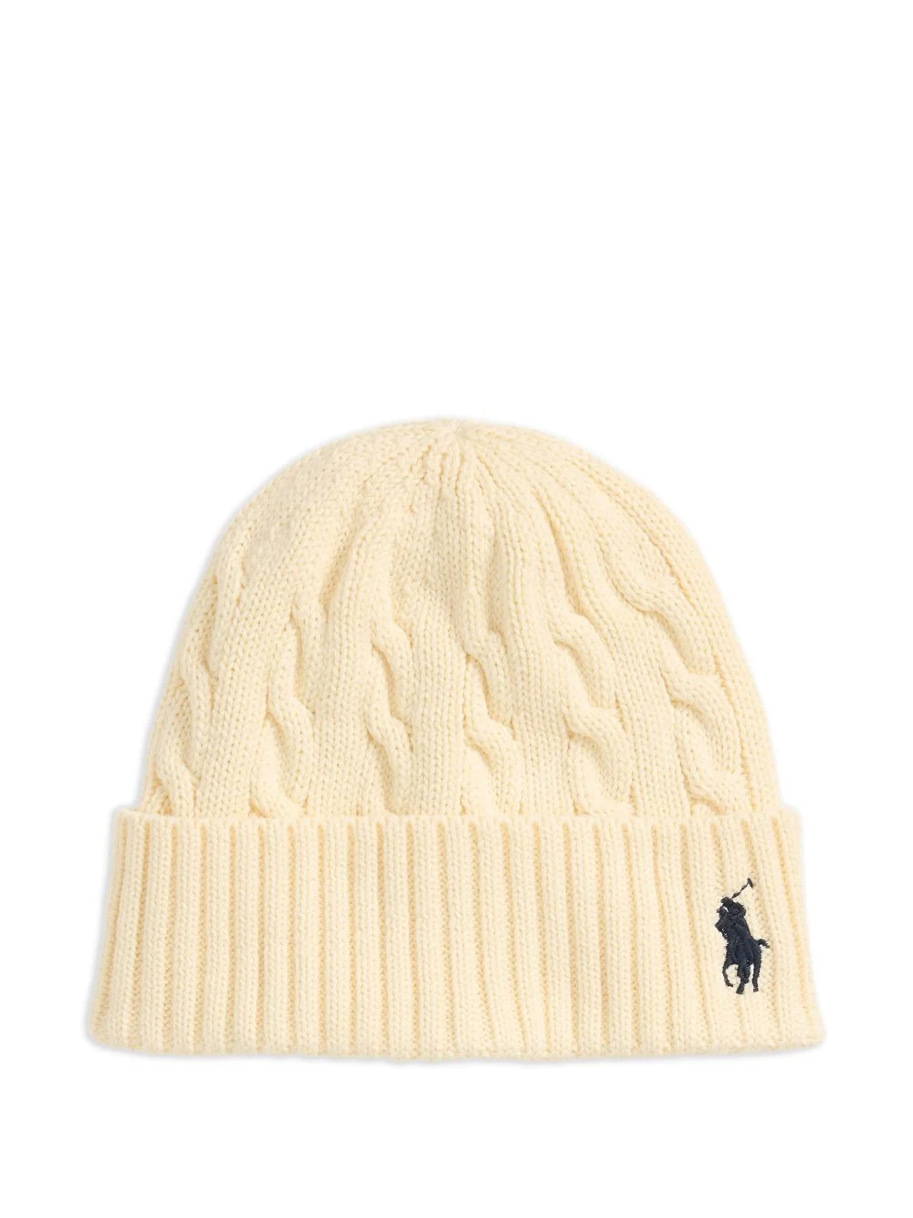 cable-knit beanie hat - 1