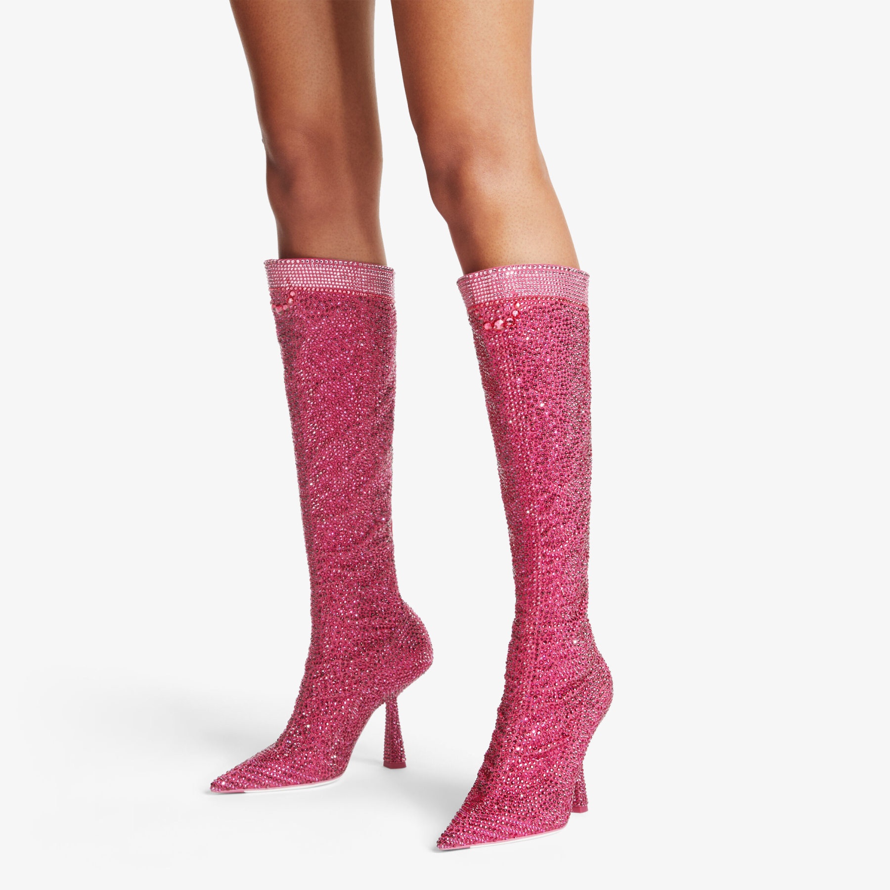 Sailor Moon Crystal Boot 100
Moon Pink Mix Stretch Jersey Boots with Crystals - 2
