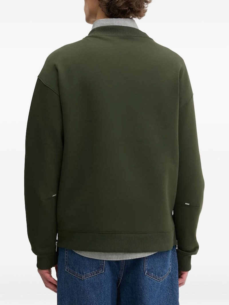 HUGO logo-patch zip-detail sweatshirt outlook