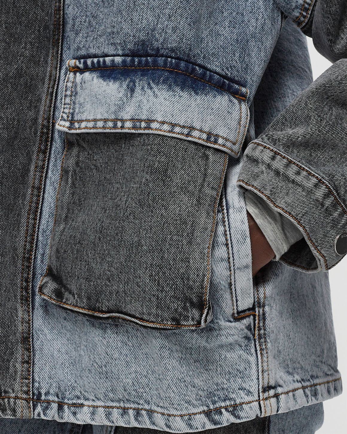 Oversized Patchwork Jacket - 4